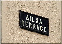 J3774 : Ailsa Terrace sign, Belfast by Albert Bridge