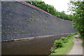 A retaining wall by the Rochdale Canal