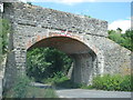 Disused railway bridge spans road at Bawdrip