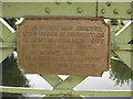 Plaque on the Causeway Bridge