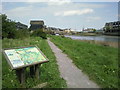 Information board on the Saxon Shore Way at Faversham