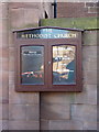 The Methodist Church, Seahouses, Notice board