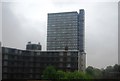 Maydew House, Abbeyfield Rd, Southwark on a very wet day