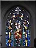 TQ3769 : St. George's Church - stained glass window "Resurrection" by Mike Quinn