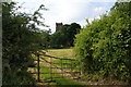 Gate and field in front of St John