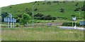 View across the new roundabout at the junction of the A494 and the B4417