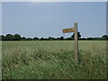 Footpath sign next to Pebmarsh Road