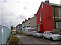 Brightly coloured terraced houses