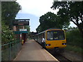 Radyr-bound train waiting at the red light at Heath Low Level Station, Cardiff