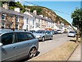 Terraced houses on the north side of Abererch Road (A499)