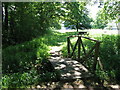 Curved bridge leading to Graffham recreation field