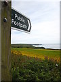 Public footpath sign at Hendra