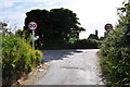 The end of Warcombe Lane at Borough Cross