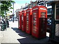 Four Telephone Kiosks, Market Place, Ripon