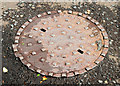 J3272 : McKeown manhole cover, Belfast (1) by Albert Bridge