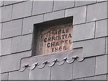 SX4663 : Bere Ferrers, old Bible Christian Chapel, gable-end detail by dave riley