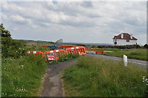 TA0684 : A165 at Cayton Bay - closed permanently due to subsidence by Nick Mutton 01329 000000