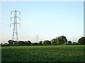 Power lines north of Black Hales Farm