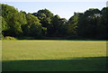 Looking across the Sports Ground to the rail bridge over the River Medway.