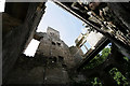 Inside the ruined remains of Cavers House