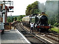 SO7975 : Bewdley Station - preparing to receive the token. by Chris Allen