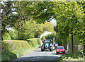 2010 : B4039 Tractor equipped for hedge trimming at New Town