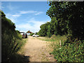 Car park on the dismantled railway trackbed