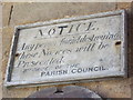 Detail of old sign, Wormleighton