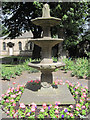 Jubilee fountain in gardens opposite Minster