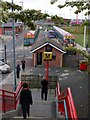 Taxi Office & Bus Station, from steps to Metro Railway bridge, Jarrow