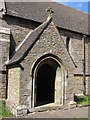 NY6758 : The porch of the Church of St. Mary and St. Patrick, Lambley by Mike Quinn