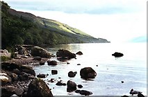 NH5832 : Beach beside Loch Ness by nick macneill