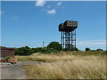 TM3652 : Water towers on the edge of Bentwaters site by John Goldsmith