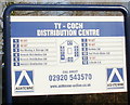 Allocation of units board, Ty Coch Distrbution Centre, Cwmbran