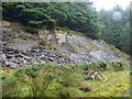 SH7107 : A small trackside quarry in Cwm Iago by Richard Law