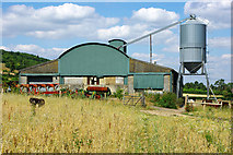 TQ5160 : Barn and silo, Filston Farm by Robin Webster