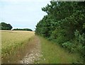 SE9375 : Wolds Way footpath heading west, East Heslerton Brow by JThomas