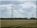 Power lines,  West Heslerton Carr