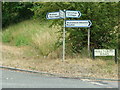 Signpost on Widbury Hill