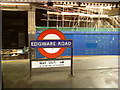 Edgware Road station platform sign