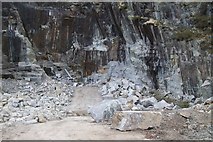 J3729 : The working face at Thomas's Mountain Quarry by Eric Jones