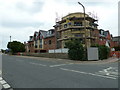 Scaffolding on a house in Brougham Road