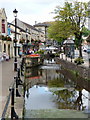 ST6654 : Midsomer Norton: the River Somer alongside the High Street by Chris Downer