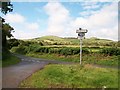 The junction of Lon Pin and Lon Rhyd-y-clafdy