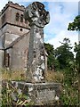 A memorial cross in honour of St Buan