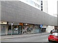 Looking towards Newport Passport Office entrance, Upper Dock Street