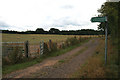 Sign for the path to Brinsley Gin