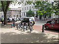 London cycle hire stand near Euston