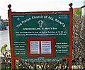 Parish Church of All Saints noticeboard