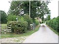 Footpath leaves the road